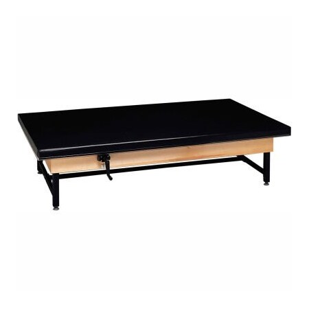 Fabrication Enterprises Manual Hi-Low Upholstered Mat Platform Table, 96"L x 72"W x 19" - 27"H 15-2019